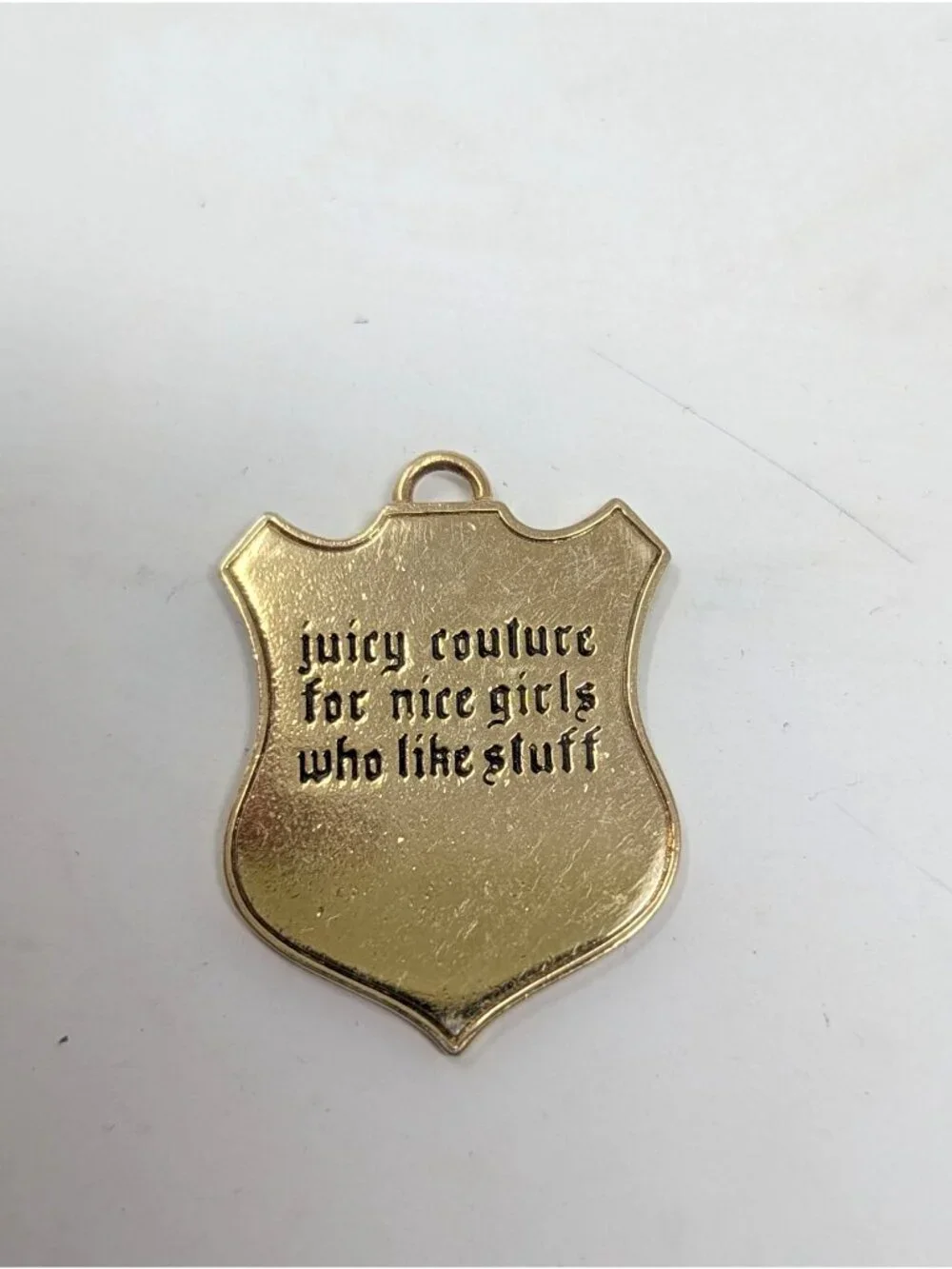Vintage Y2K Juicy Couture Pendant Pink Crown J Initial
